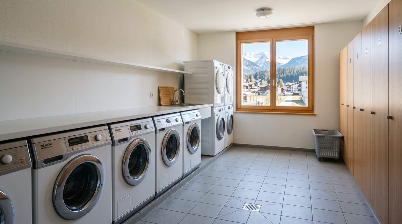 Gereinigte Waschküche einer Liegenschaft in Zürich